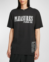 Puma X Pleasures Typo Cotton T-shirt In Black