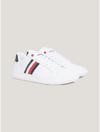 Tommy Hilfiger Essential Supercup Mens Striped Leather Trainers In White