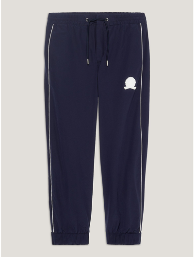 Tommy Hilfiger Crest Logo Cuffed Pant In Navy