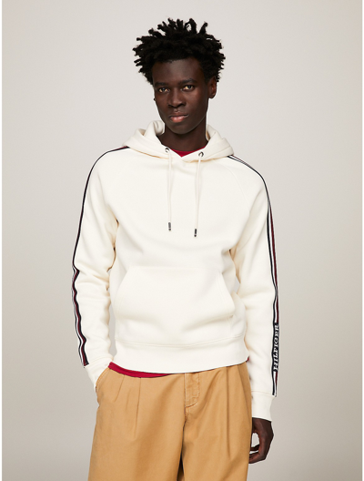 Tommy Hilfiger Monotype Logo Stripe Hoodie In Calico