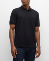 Brioni Short-sleeved Polo Shirt In Black