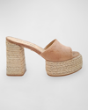 Dee Ocleppo Sunset 115mm Slip-on Sandals In Taupe