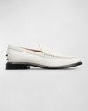 Tod's Leather Penny Loafers In Natural