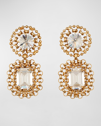 Jennifer Behr Jada Crystal Drop Earrings In Golden