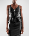 AS BY DF CLAUDE RECYCLED LEATHER TOP