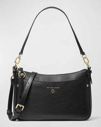 Michael Michael Kors Jet Set Charm Medium Pochette Crossbody Bag In Black