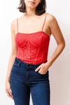 CAMI NYC JORA BODYSUIT IN RED