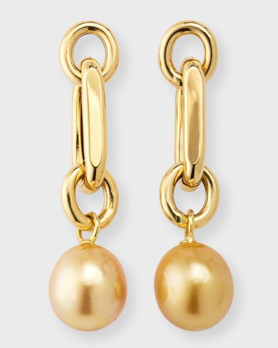 Pearls By Shari 18k Gold South Sea Pearl Earrings