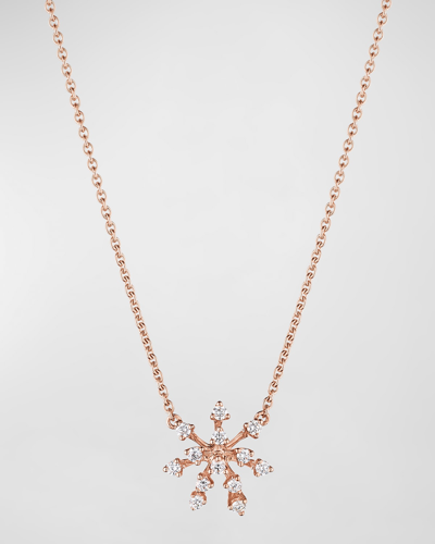 Hueb 18k Luminus Gold Pendant Necklace With Diamonds, 18"l In Rose Gold