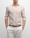 Brunello Cucinelli Men's Cotton Paisley-print Sport Shirt In C001 Brown
