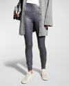 Lyssé Lyss Matilda Foil Legging - True Navy In Solid Charcoal