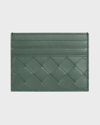 Bottega Veneta Intrecciato Credit Card Case In Aloe-gold