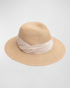 Eugenia Kim Courtney Straw Fedora With Twisted Band In Sand