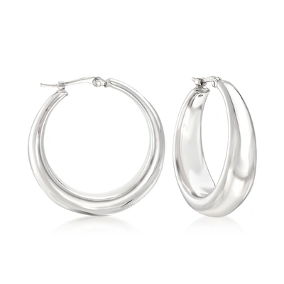 Ross-simons Sterling Silver Graduated Hoop Earrings