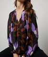 Velvet By Graham & Spencer Isra Printed Blouse In Multi