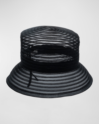 Eugenia Kim Jonah Sheer Bucket Hat In Black