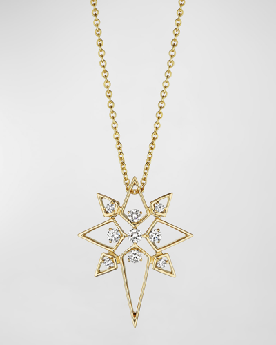 Hueb 18k Estelar Yellow Gold Pendant Necklace With Diamonds, 18"l