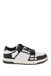 Amiri Skel Bicolor Leather Low-top Sneakers In White, Black