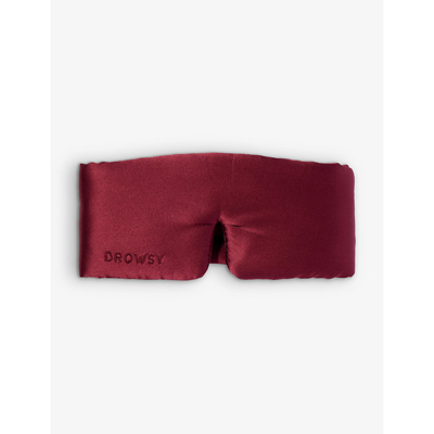 Drowsy Sleep Co Brand-embroidered Padded Silk Sleep Mask In Le Vie En Rouge