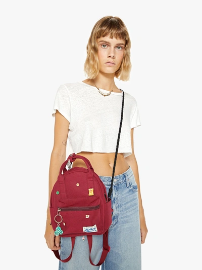 Mother The Lucky Charms Mini Backpack Maroon Skirt In Gold