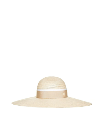 Maison Michel Hat In Natural Beige