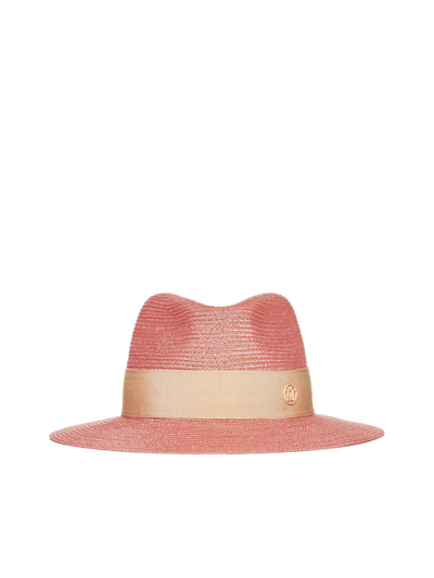 Maison Michel Hat In Peach