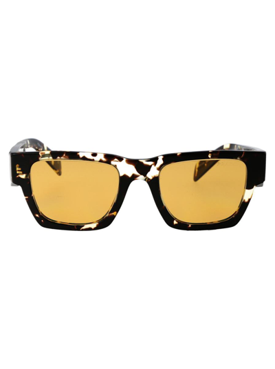Prada Eyewear Square Frame Sunglasses In 16o10c Tortoise Black Malt
