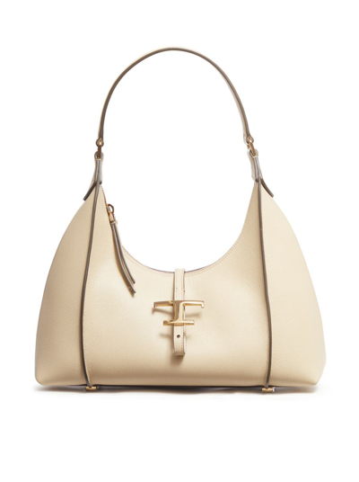 Tod's Timeless T Shoulder  Bags In Beige