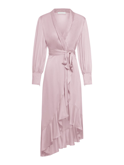 Zimmermann Midi Dresses In Pink & Purple