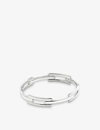 Monica Vinader Womens Sterling Silver Signature Recycled Sterling-silver Link Bangle In Silver