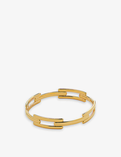 Monica Vinader Womens Yellow Gold Signature 18ct Yellow Gold-plated Vermeil Sterling-silver Link Ban