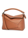Loewe Puzzle Edge Small Top-handle Bag In Leather In Brown