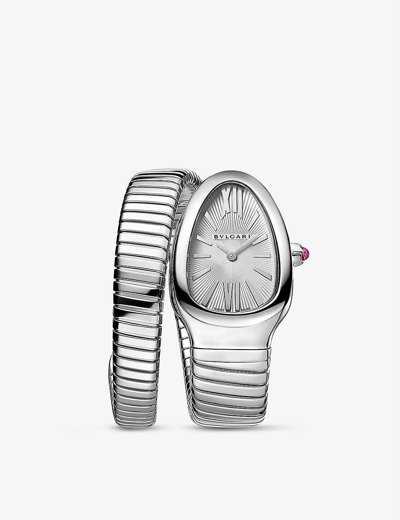 Bvlgari Stainless Steel Serpenti Tubogas Stainless-steel Quartz Watch