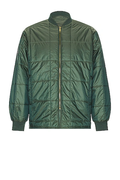 Beams Rev Puff Ripstop Jacket In Green