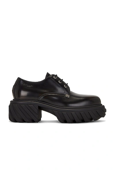 Off-white Exploration Leather Derby Shoes In Black