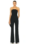 A.l.c Kate Strapless Straight-leg Jumpsuit In Black
