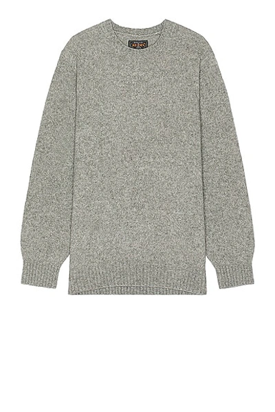 Beams Crew Cashmere Jumper In Grey