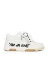 Off-white Out Of Office “for Walking” Leather Sneakers In White & Black
