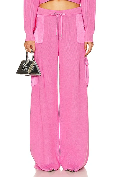 Ser.o.ya Daph Knit Cargo Trouser In Malibu Pink