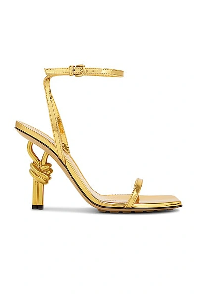 Bottega Veneta Knot Sandal In Gold