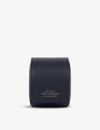 Smythson Navy Panama Logo-embossed Single Leather Watch Roll 8cm In Navy