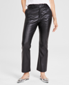 INC INTERNATIONAL CONCEPTS WOMEN'S FAUX-LEATHER KICK-FLARE PANTS, CREATED FOR MACY'S