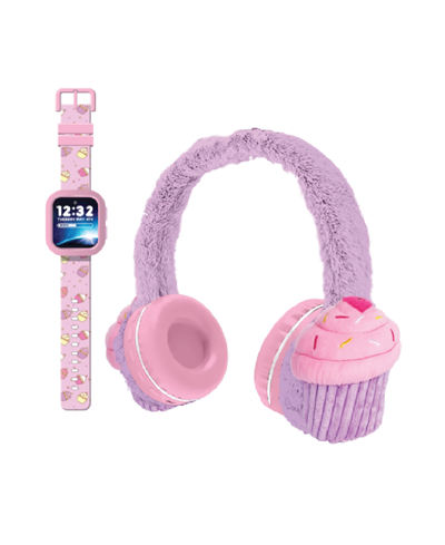 Playzoom Kids' V3 Girls Pink Silicone Smartwatch 42mm Gift Set