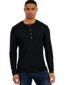 INC INTERNATIONAL CONCEPTS INC MEN'S LIGHTWEIGHT RIBBED HENLEY SHIRT, CREATED FOR MACY'S