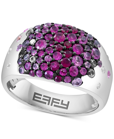 Effy Collection Multi Precious 1-5/8 Ct. T.w. Ring In Sterling Silver