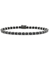 Macy's Diamond Black & White Diamond Tennis Bracelet (5 Ct. T.w.) In Sterling Silver & Black Rhodium-plate In Sterling Silver