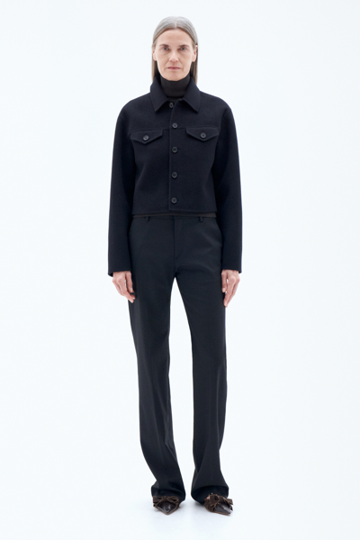 Filippa K Short Wool Cashmere Jacket In Black