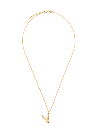Missoma V Initial 18kt Gold-plated Necklace