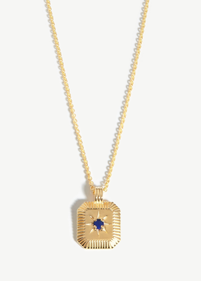 Missoma September Birthstone 18ct Yellow Gold-plated Vermeil Sterling-silver And Lapis Pendant Necklace
