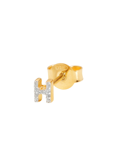 Missoma H Initial 18kt Gold-plated Single Stud Earring